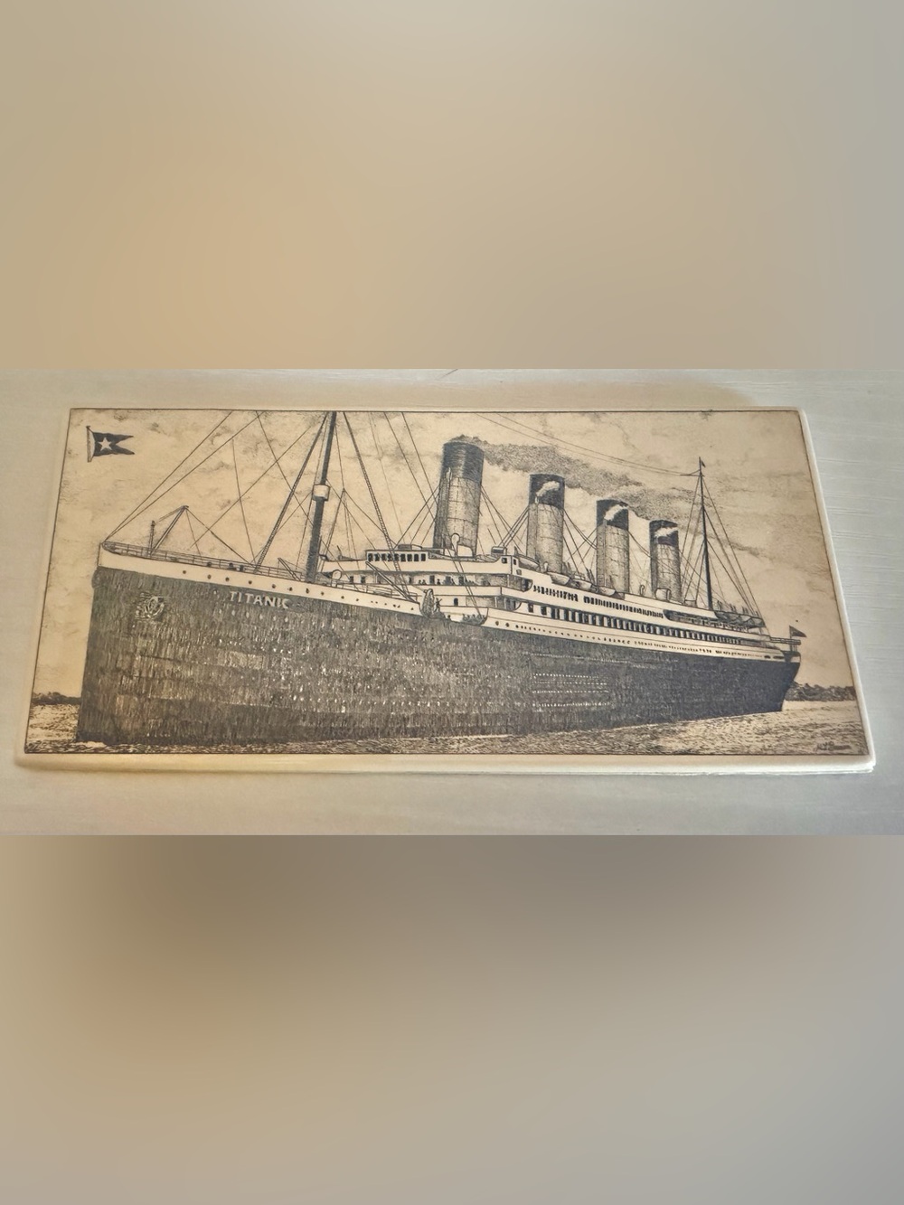 Titanic Scrimshaw Artwork